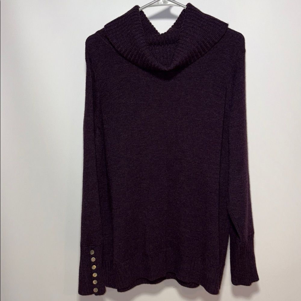 A. Giannetti Purple Cowl Neck Sweater